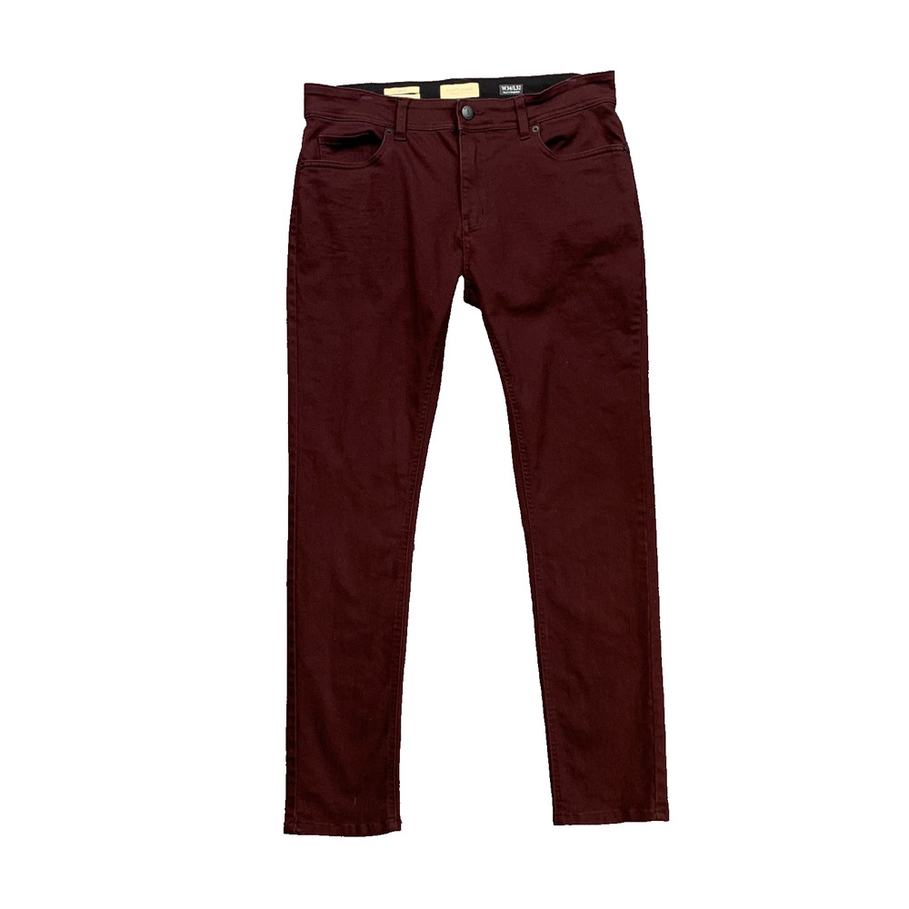 Scott James Pants Mens 34 Raisin Slim Fit Stretch Cotton Blend Mid Rise Chino